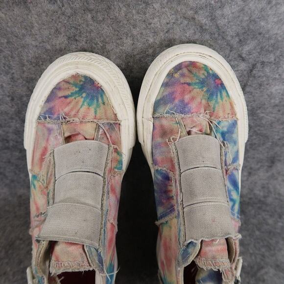 Blowfish Shoes Kids 11 Sneaker High Top Casual Slip On Tie Dye Distressed Canvas - Picture 9 of 13